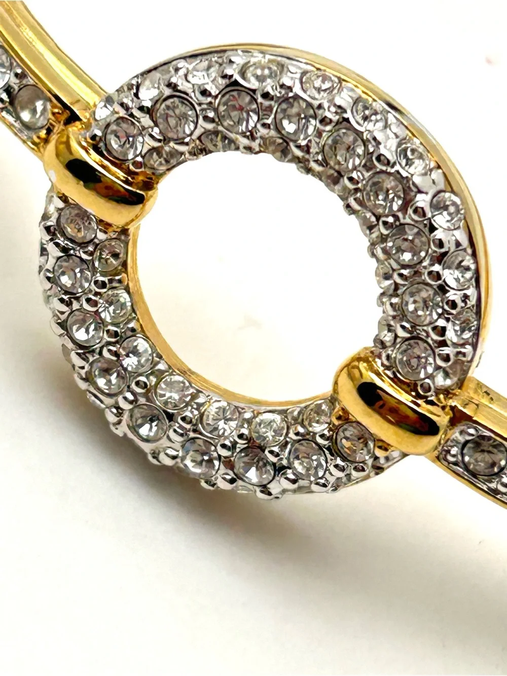 Swarovski Crystal Open Circle Pave Linked Bracelet